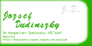 jozsef dudinszky business card